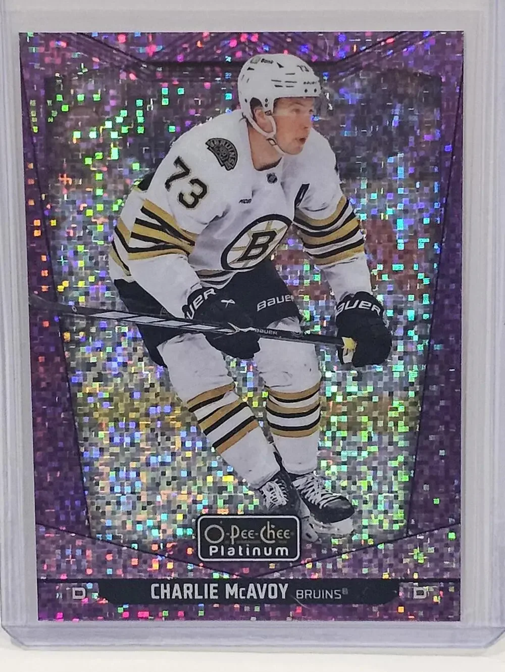 2022-23 O-Pee-Chee Platinum Charlie McAvoy Violet Pixels 088/299